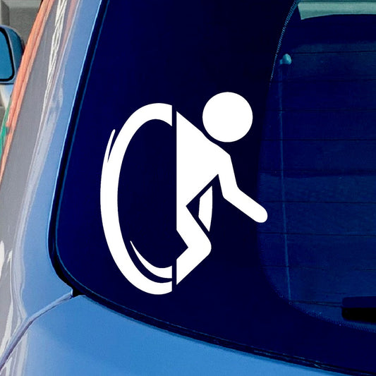 Portal Vinyl Sticker Decal for Car Truck Window Bumper White