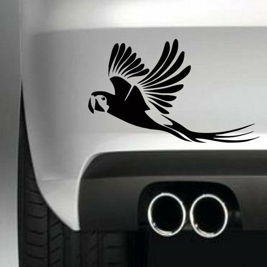 Parrot Bird Vinyl Sticker Decal for Car Truck Window Bumper Black