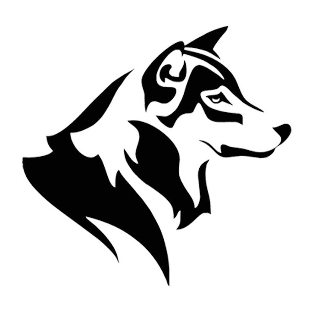 Husky Dog Head Vinyl Sticker Decal for Car Truck Window Bumper Black