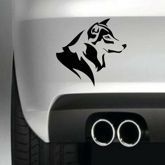 Husky Dog Head Vinyl Sticker Decal for Car Truck Window Bumper Black