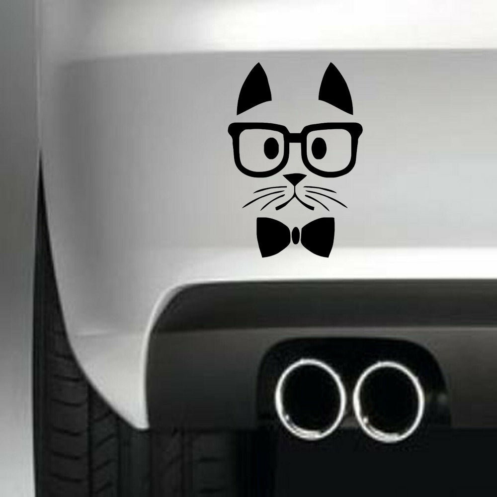 Cat Funny Vinyl Sticker Decal for Car Truck Window Bumper Black