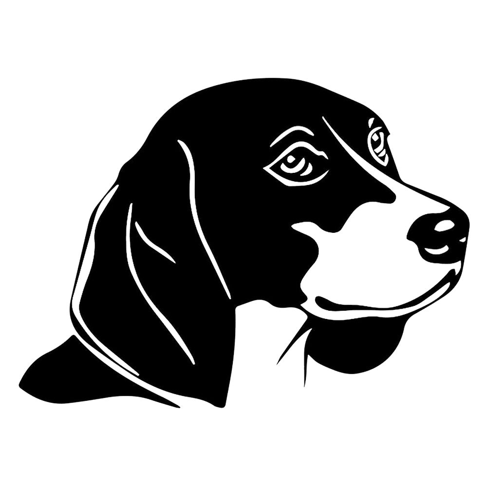 Animal Beagle Dog Vinyl Sticker Decal for Car Truck Window Bumper Black