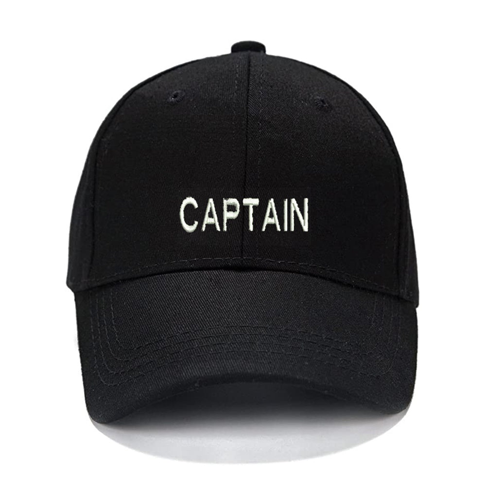 CAPTAIN Boating Hat Men Women Unisex Baseball Cap Classic Low Profile Adjustable Strapback Baseball Cap Dad-Hat