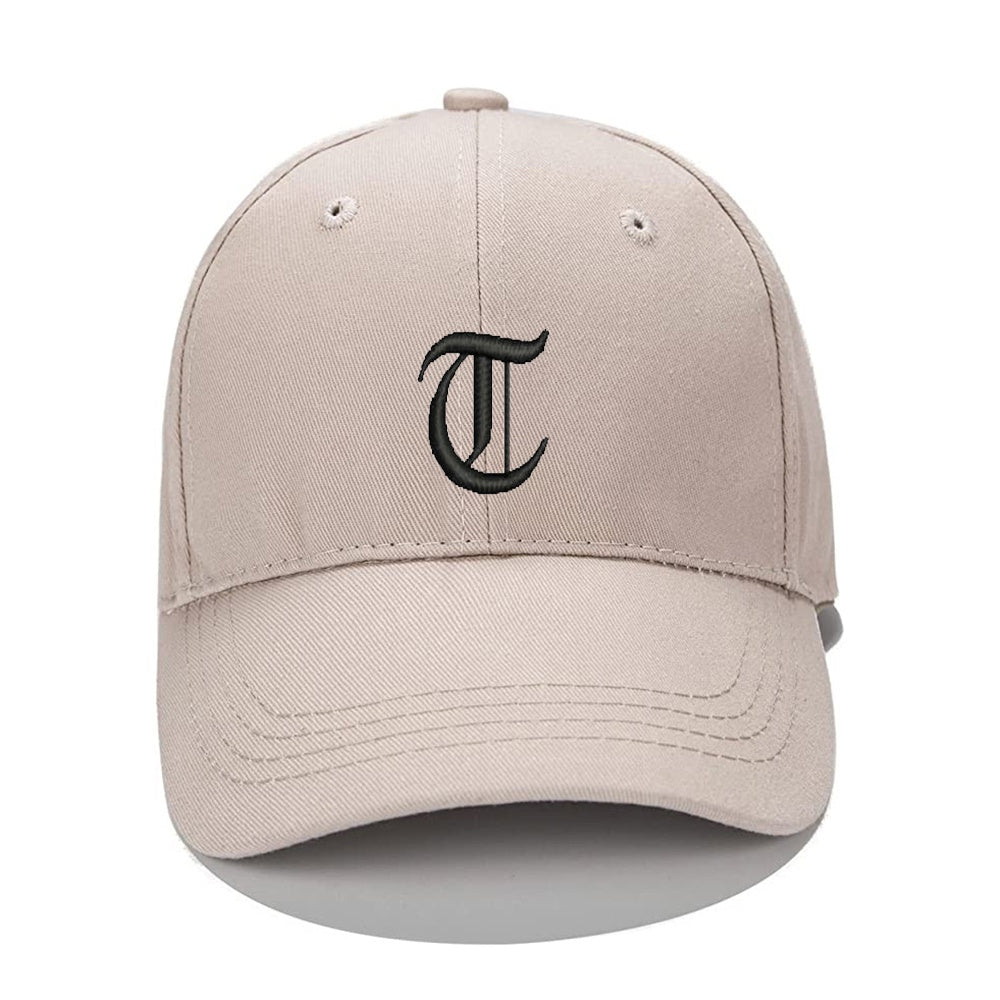 Lucky Old English Letters T Men Women Unisex Baseball Cap Classic Low Profile Adjustable Strapback Baseball Cap Dad-Hat