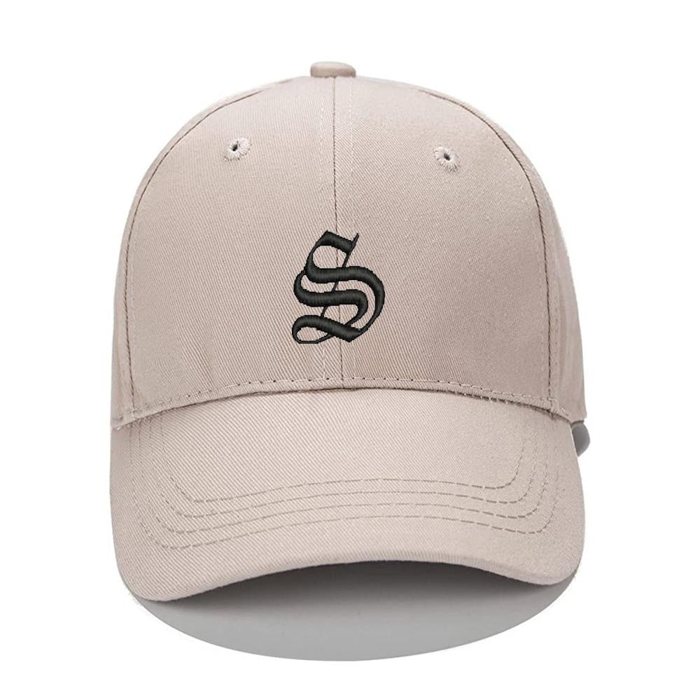 Lucky Old English Letters S Men Women Unisex Baseball Cap Classic Low Profile Adjustable Strapback Baseball Cap Dad-Hat