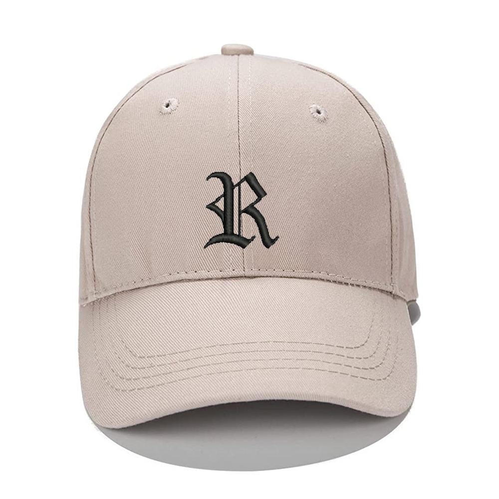 Lucky Old English Letters R Men Women Unisex Baseball Cap Classic Low Profile Adjustable Strapback Baseball Cap Dad-Hat