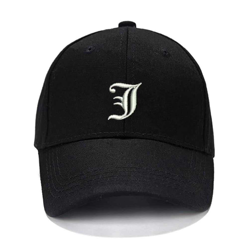 Lucky Old English Letters J Men Women Unisex Baseball Cap Classic Low Profile Adjustable Strapback Baseball Cap Dad-Hat