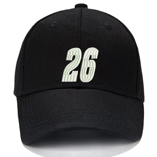 Number 26 Men Women Unisex Baseball Cap Classic Low Profile Adjustable Strapback Baseball Cap Dad-Hat Black