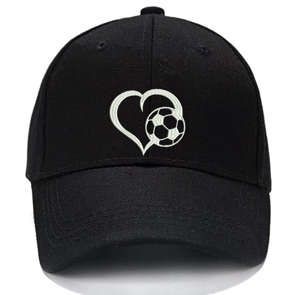 Love Football Men Women Unisex Baseball Cap Classic Low Profile Adjustable Strapback Baseball Cap Dad-Hat