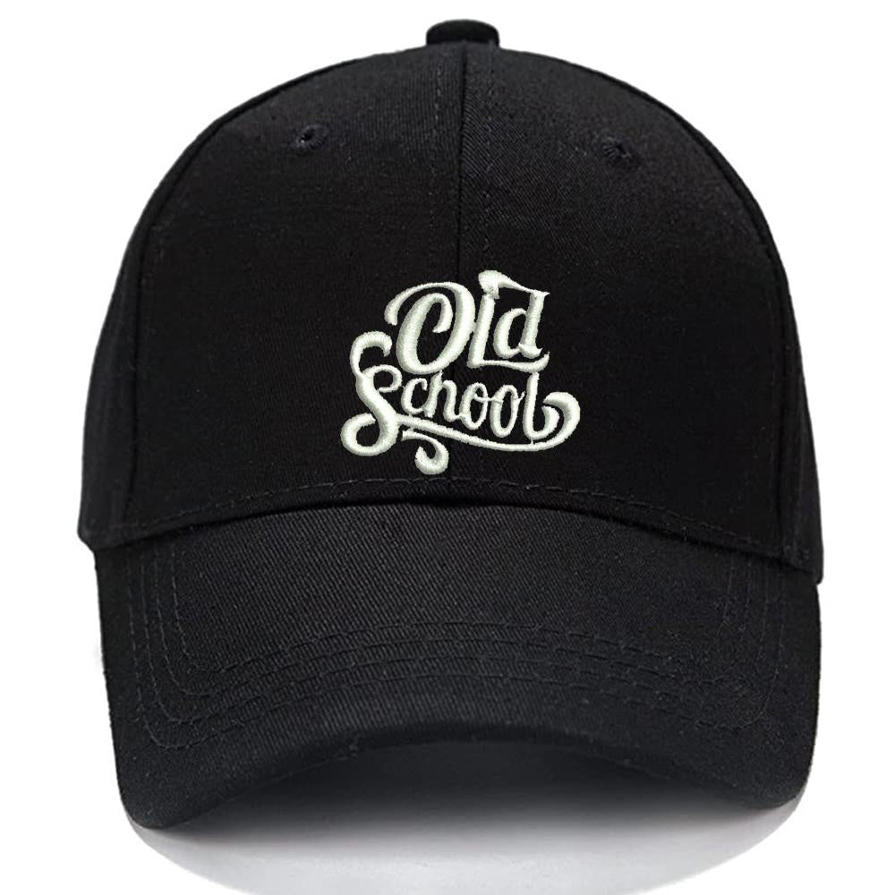 Old School Men Women Unisex Baseball Cap Classic Low Profile Adjustable Strapback Baseball Cap Dad-Hat