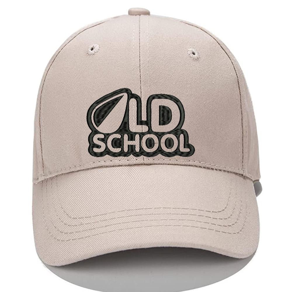 Old School 2 Men Women Unisex Baseball Cap Classic Low Profile Adjustable Strapback Baseball Cap Dad-Hat