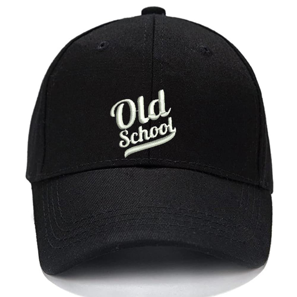 Old School 2 Men Women Unisex Baseball Cap Classic Low Profile Adjustable Strapback Baseball Cap Dad-Hat