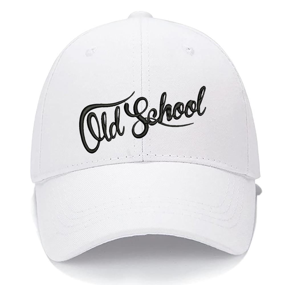 Old School Men Women Unisex Baseball Cap Classic Low Profile Adjustable Strapback Baseball Cap Dad-Hat