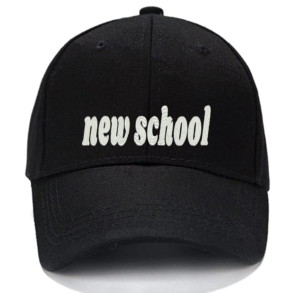 New School 3 Men Women Unisex Baseball Cap Classic Low Profile Adjustable Strapback Baseball Cap Dad-Hat