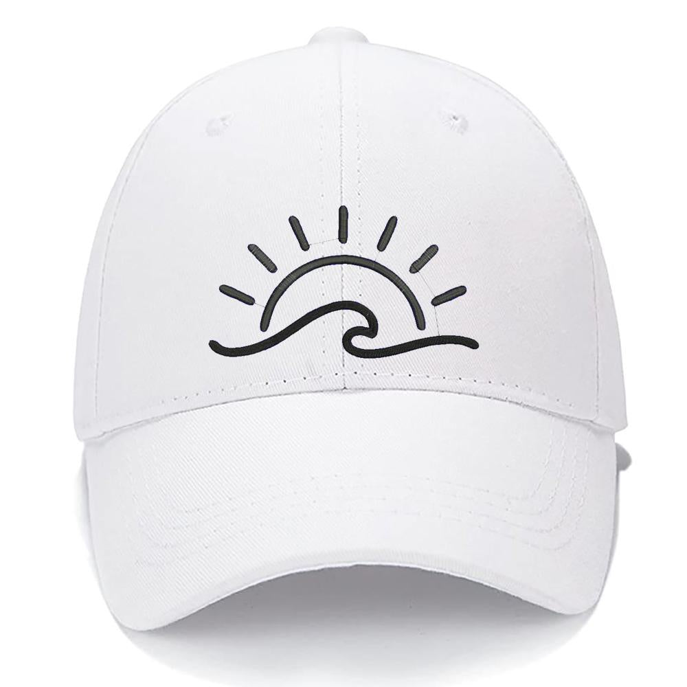 Wave Sun Men Women Unisex Baseball Cap Classic Low Profile Adjustable Strapback Baseball Cap Dad-Hat