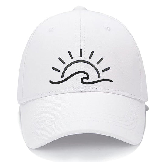 Wave Sun Men Women Unisex Baseball Cap Classic Low Profile Adjustable Strapback Baseball Cap Dad-Hat