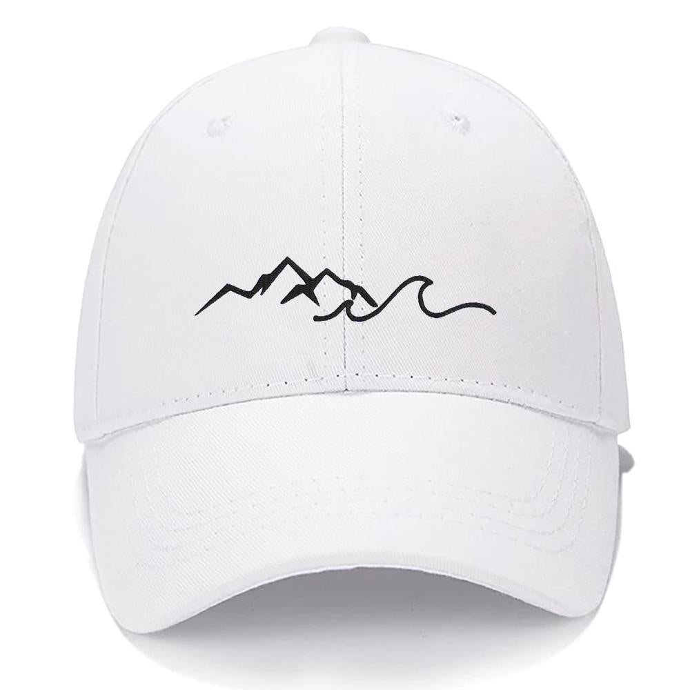 Ocean Mountain Sun Wave Beach Men Women Unisex Baseball Cap Classic Low Profile Adjustable Strapback Baseball Cap Dad-Hat