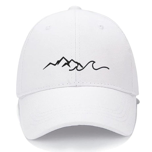 Ocean Mountain Sun Wave Beach Men Women Unisex Baseball Cap Classic Low Profile Adjustable Strapback Baseball Cap Dad-Hat