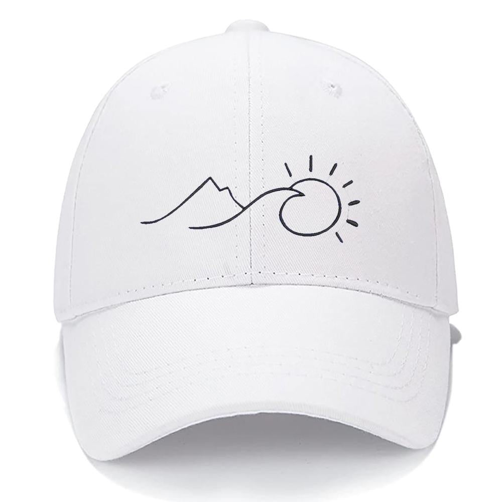 Mountain Ocean Wave Beach Men Women Unisex Baseball Cap Classic Low Profile Adjustable Strapback Baseball Cap Dad-Hat