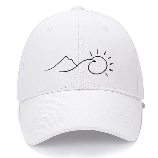 Mountain Ocean Wave Beach Men Women Unisex Baseball Cap Classic Low Profile Adjustable Strapback Baseball Cap Dad-Hat