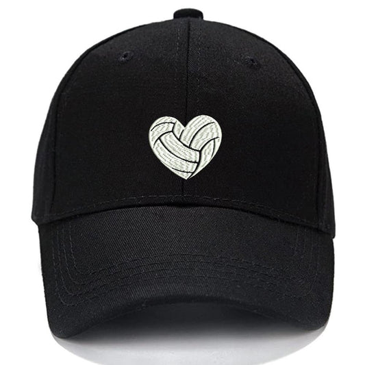 Volleyball Heart Men Women Unisex Baseball Cap Classic Low Profile Adjustable Strapback Baseball Cap Dad-Hat