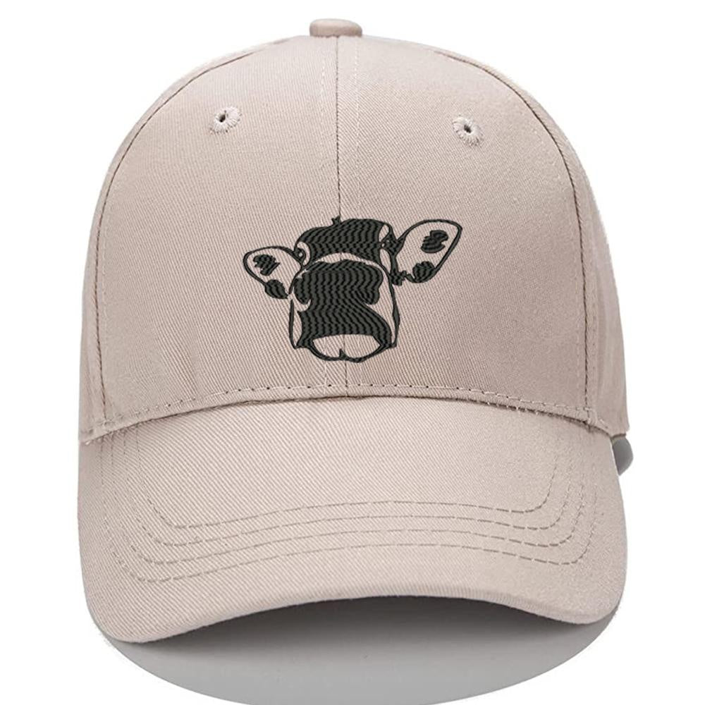 Cow face moo farm animal Men Women Unisex Baseball Cap Classic Low Profile Adjustable Strapback Baseball Cap Dad-Hat