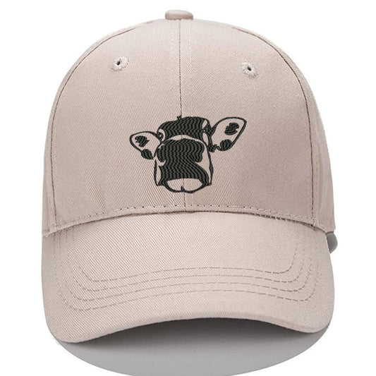 Cow face moo farm animal Men Women Unisex Baseball Cap Classic Low Profile Adjustable Strapback Baseball Cap Dad-Hat