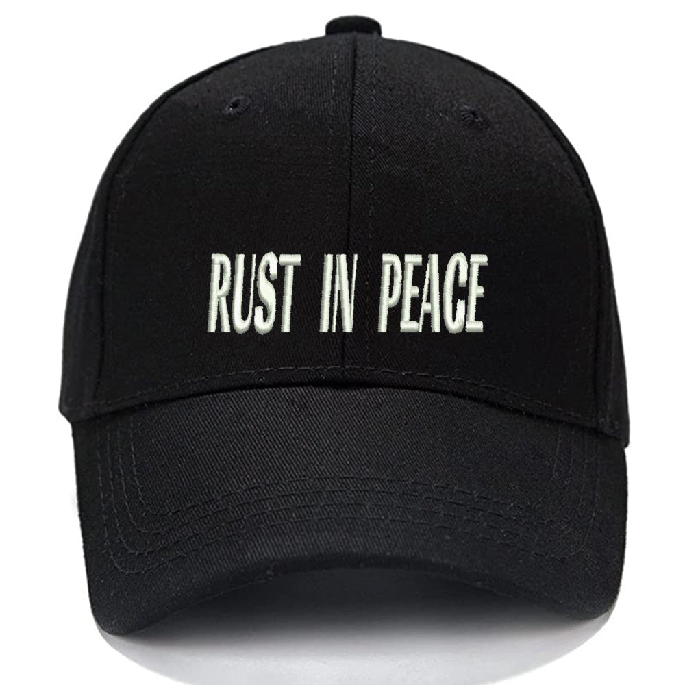 RUST IN PEACE Men Women Unisex Baseball Cap Classic Low Profile Adjustable Strapback Baseball Cap Dad-Hat