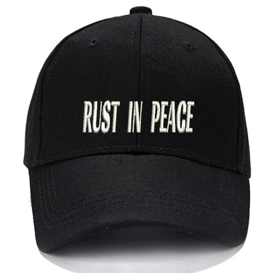 RUST IN PEACE Men Women Unisex Baseball Cap Classic Low Profile Adjustable Strapback Baseball Cap Dad-Hat