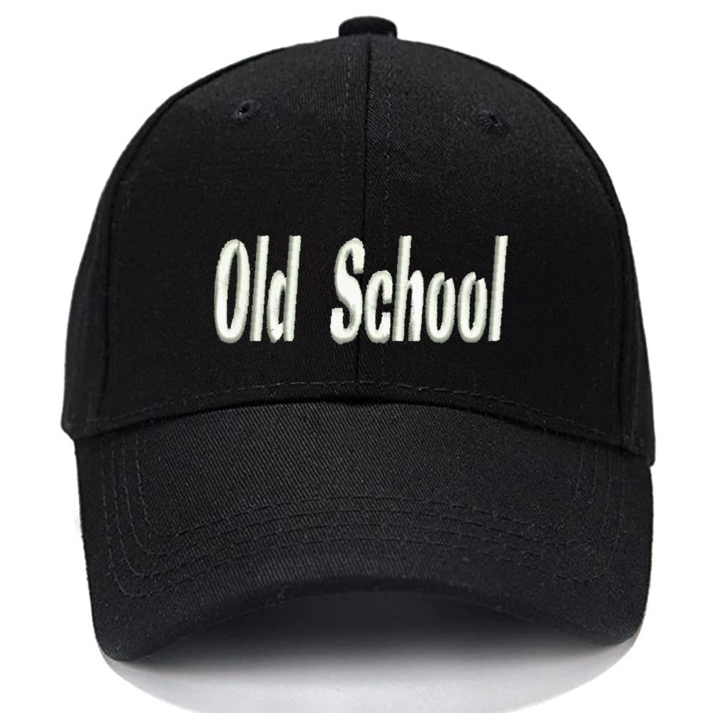 Old School Men Women Unisex Baseball Cap Classic Low Profile Adjustable Strapback Baseball Cap Dad-Hat