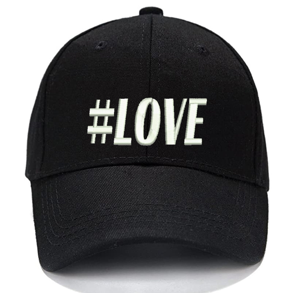 Love Men Women Unisex Baseball Cap Classic Low Profile Adjustable Strapback Baseball Cap Dad-Hat