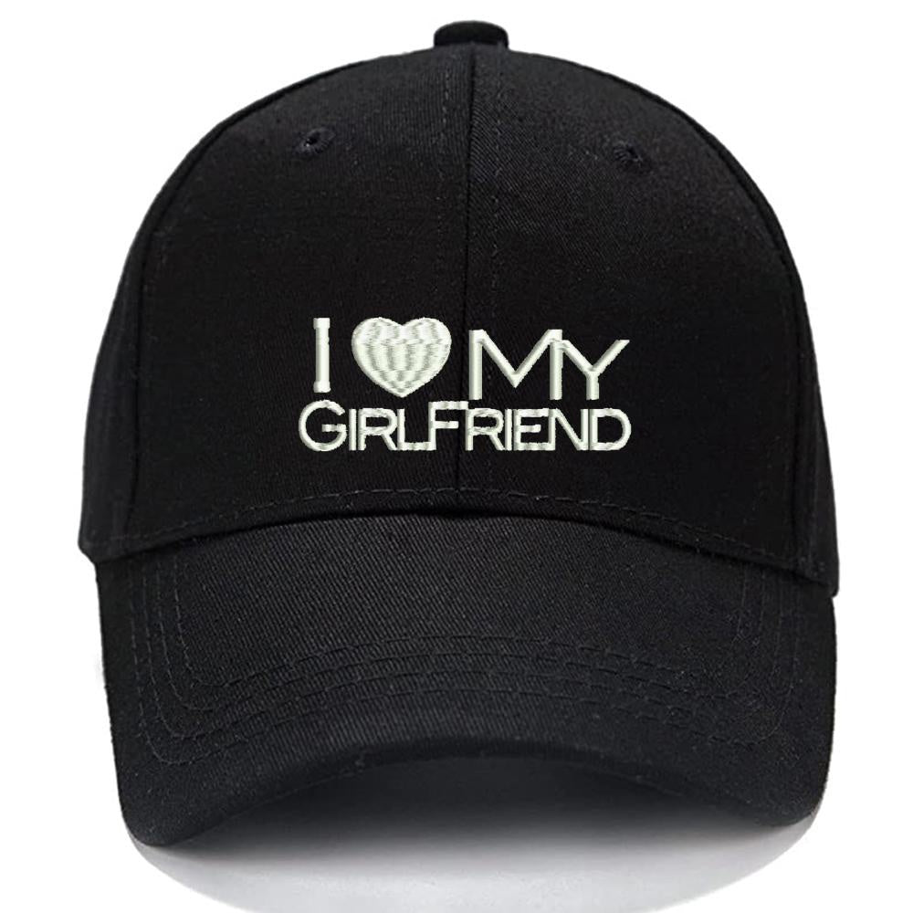 I ♥ MY GIRLFRIEND Men Women Unisex Baseball Cap Classic Low Profile Adjustable Strapback Baseball Cap Dad-Hat