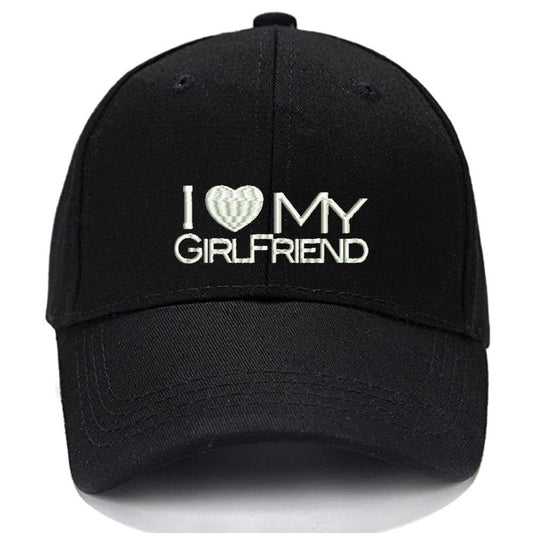 I ♥ MY GIRLFRIEND Men Women Unisex Baseball Cap Classic Low Profile Adjustable Strapback Baseball Cap Dad-Hat
