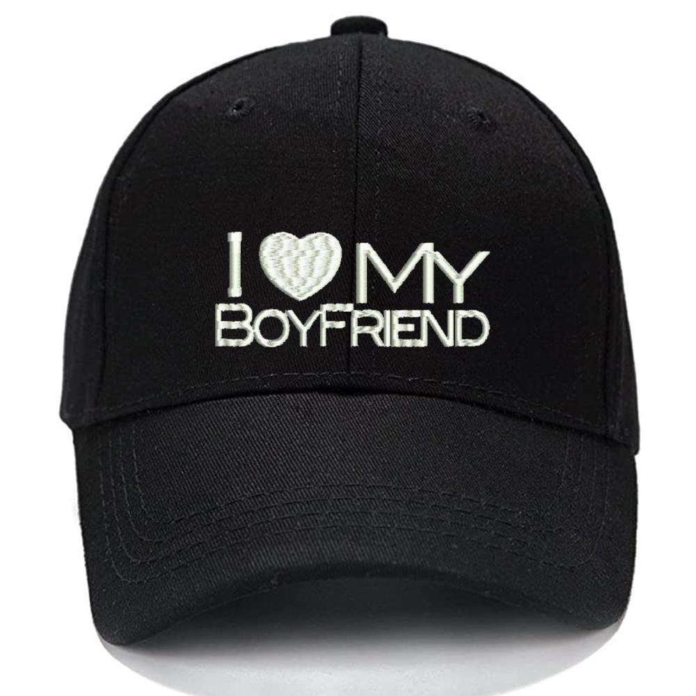I ♥ MY BOYFRIEND Men Women Unisex Baseball Cap Classic Low Profile Adjustable Strapback Baseball Cap Dad-Hat