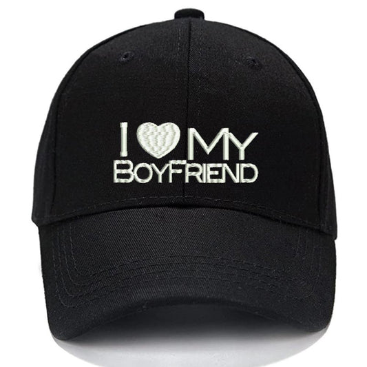 I ♥ MY BOYFRIEND Men Women Unisex Baseball Cap Classic Low Profile Adjustable Strapback Baseball Cap Dad-Hat