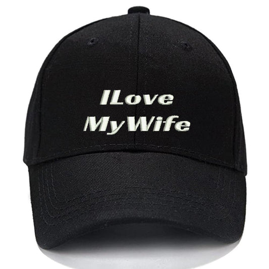 I Love My Wife Men Women Unisex Baseball Cap Classic Low Profile Adjustable Strapback Baseball Cap Dad-Hat