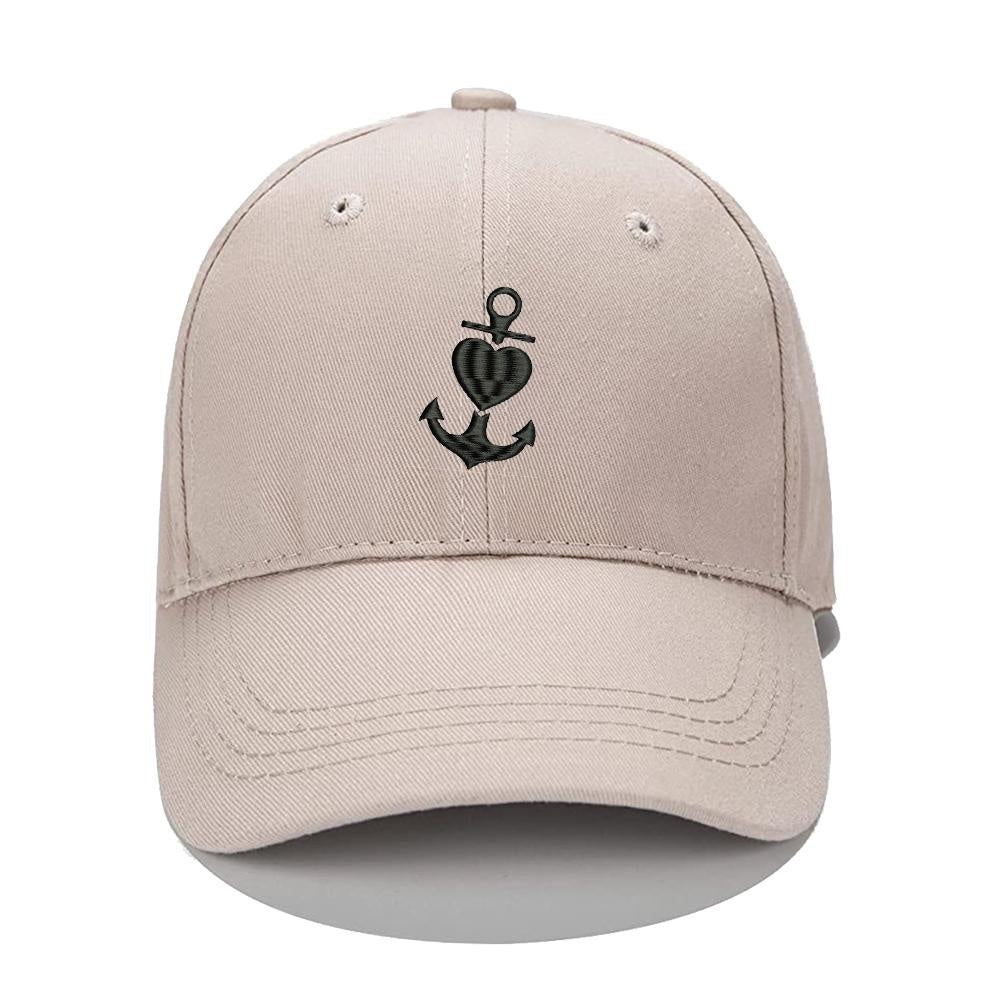 Anchor heart Men Women Unisex Baseball Cap Classic Low Profile Adjustable Strapback Baseball Cap Dad-Hat