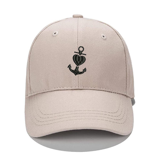 Anchor heart Men Women Unisex Baseball Cap Classic Low Profile Adjustable Strapback Baseball Cap Dad-Hat