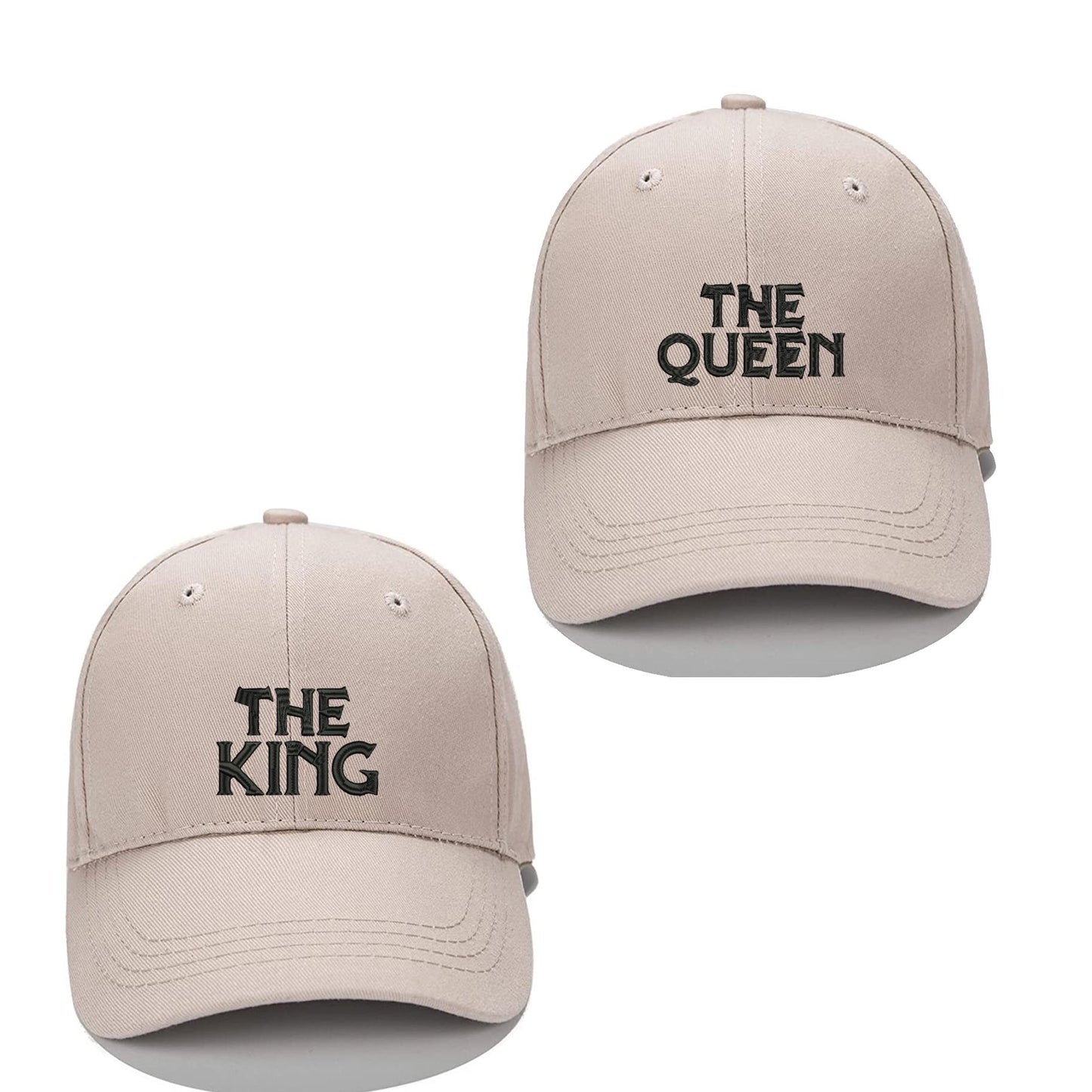The King The Queen Couple Men Women Unisex Baseball Cap Classic Low Profile Adjustable Strapback Baseball Cap Dad-Hat