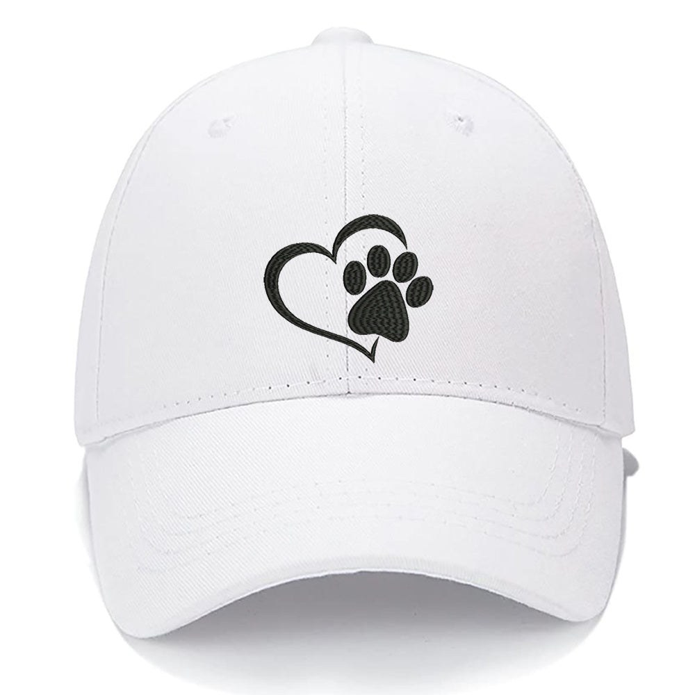 PAW HEART Men Women Unisex Baseball Cap Classic Low Profile Adjustable Strapback Baseball Cap Dad-Hat