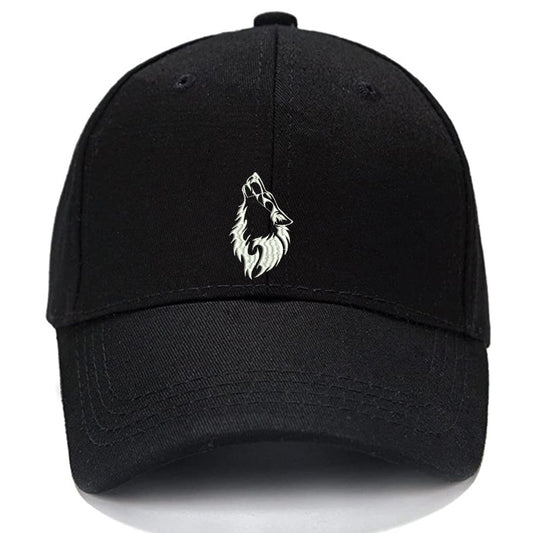 Lucky Wolf Head Reflecting Men Women Unisex Baseball Cap Classic Low Profile Adjustable Strapback Baseball Cap Dad-Hat