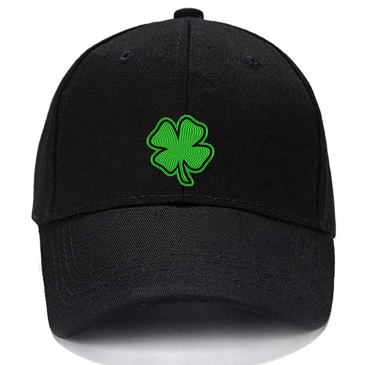FOUR LEAF CLOVER Lucky Symbol Irish Men Women Unisex Baseball Cap Classic Low Profile Adjustable Strapback Baseball Cap Dad-Hat