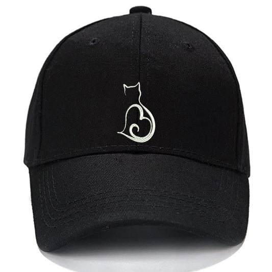 Cute Cats Heart Men Women Unisex Baseball Cap Classic Low Profile Adjustable Strapback Baseball Cap Dad-Hat