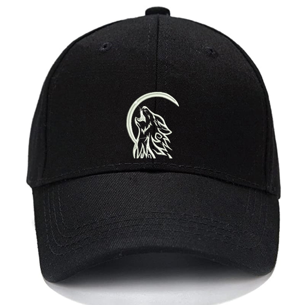 Crescent Wolf Head Men Women Unisex Baseball Cap Classic Low Profile Adjustable Strapback Baseball Cap Dad-Hat