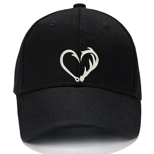 Antler Hook Heart Men Women Unisex Baseball Cap Classic Low Profile Adjustable Strapback Baseball Cap Dad-Hat