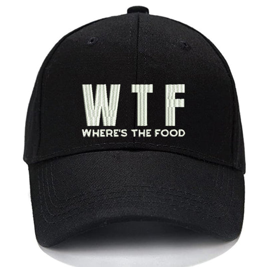 WTF - Where's The Food Men Women Unisex Baseball Cap Classic Low Profile Adjustable Strapback Baseball Cap Dad-Hat