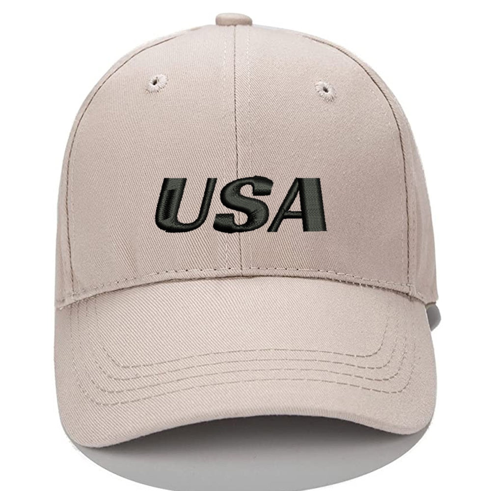USA Men Women Unisex Baseball Cap Classic Low Profile Adjustable Strapback Baseball Cap Dad-Hat