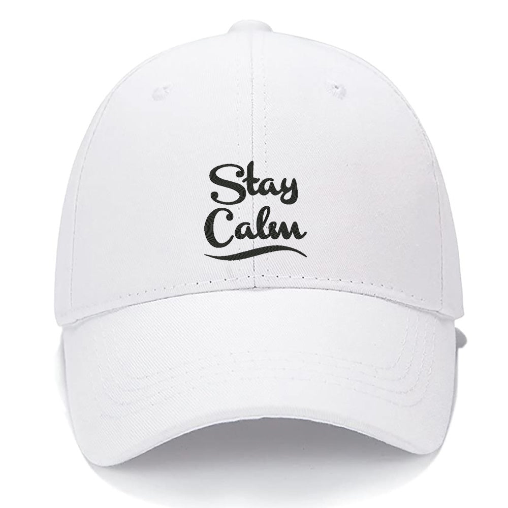 Stay Calm Men Women Unisex Baseball Cap Classic Low Profile Adjustable Strapback Baseball Cap Dad-Hat