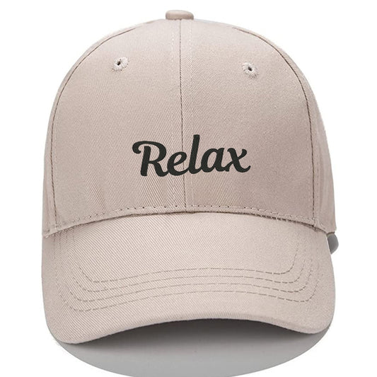 Relax Men Women Unisex Baseball Cap Classic Low Profile Adjustable Strapback Baseball Cap Dad-Hat