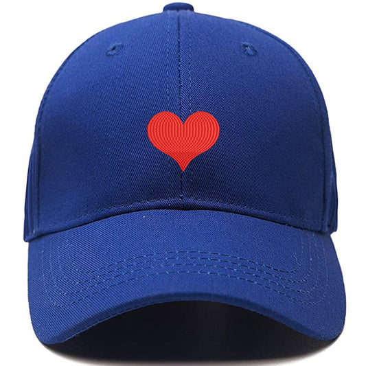 Red Heart Men Women Unisex Baseball Cap Classic Low Profile Adjustable Strapback Baseball Cap Dad-Hat